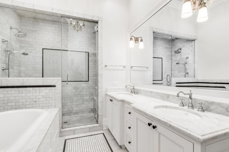Luxury bathroom upgrade with marble accents